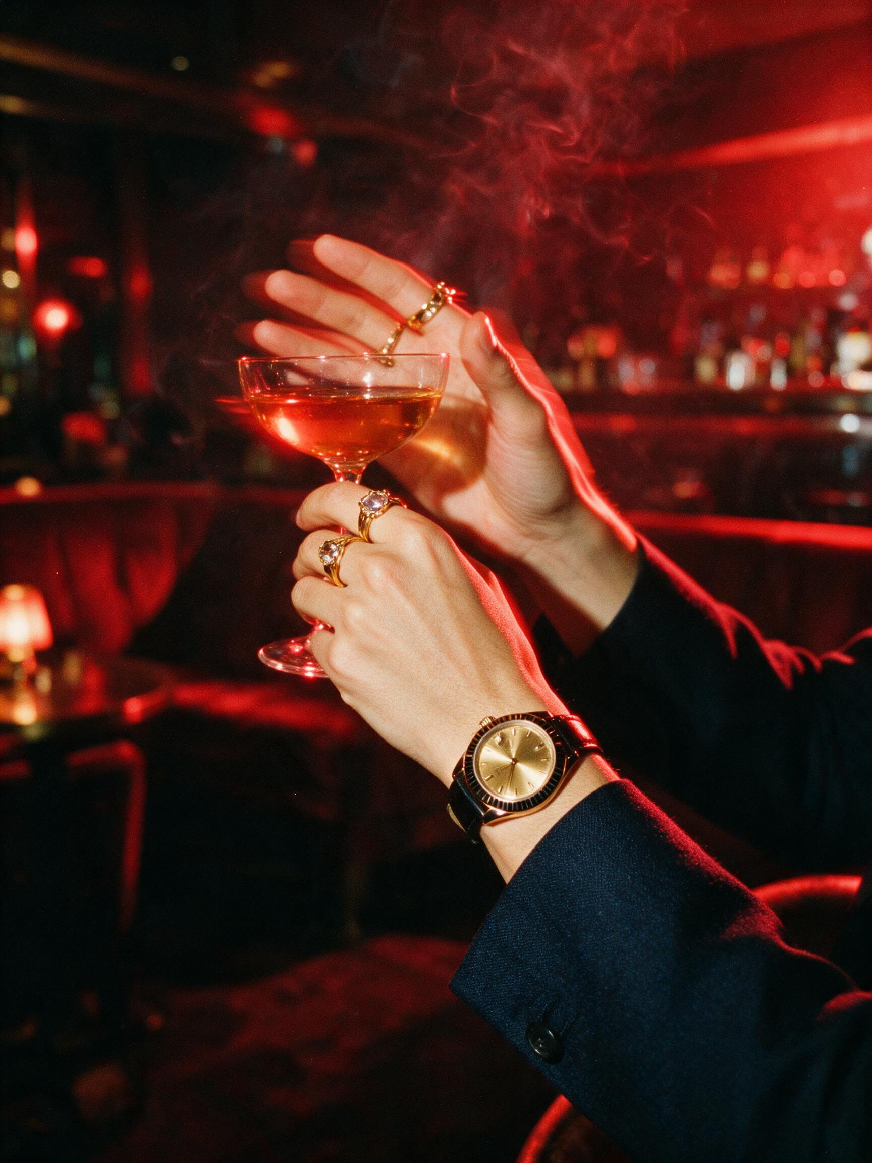 A toast raised under the red light